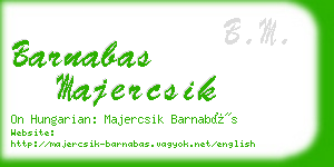 barnabas majercsik business card